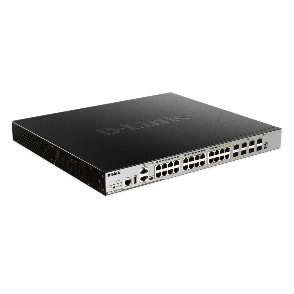 *NEW* D-LINK DGS-3630-28PC 28-Port Layer 3 Stackable Managed PoE Gigabit Switch - Image 1 of 1