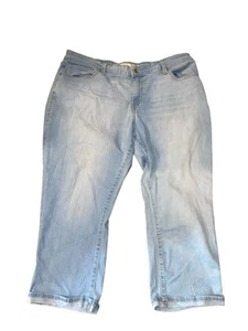 Mujer Levi Strauss & Co. Pierna Recta Elastizada Azul Denim Moderno Capri Talla 20W - Imagen 1 de 10