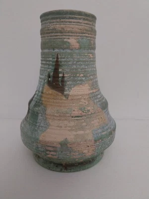 Vintage 1930s Brentleigh pottery hand painted vase - Image 1 of 4