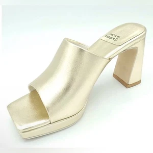 Jeffrey Campbell Kaviarabsatz hellgold metallic Plateau Blockabsatz Gr. 8 - Bild 1 von 11