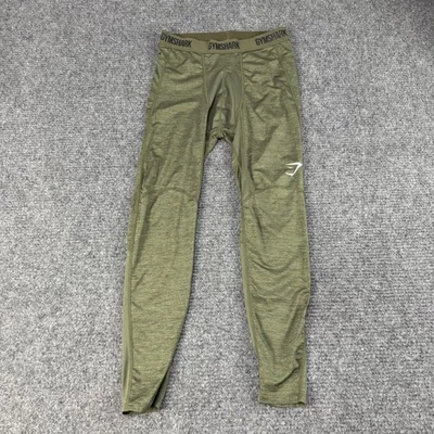 Pantalones de compresión Gymshark para hombre verdes medianos sin costuras entrenamiento capa base ajustados Foto 1 de 4