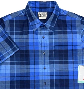 Herren MARMOT Wayland kariertes Kurzarm Hemd Medium Twilight Blue Outdoor NEU - Bild 1 von 6