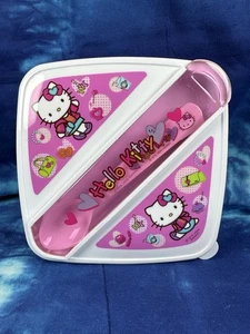 Seltene Hello Kitty Rosa Bento Brotdose Set Neu Sanrio 2006 Y2K Gabel Löffel Süß - Bild 1 von 5