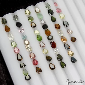 19.60 Cts/52 Pcs Natural Untreated Multi-Color Tourmaline Mix Cut Loose Gems Lot - Picture 1 of 8