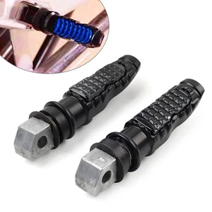 Pedane poggiapiedi posteriori moto 8 mm pedali per Harley Honda nere - Foto 1 di 9