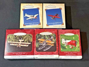 Airplane Ornaments Hallmark Keepsake Collectors Series Sky's the Limit Set Of 5 - Picture 1 of 8