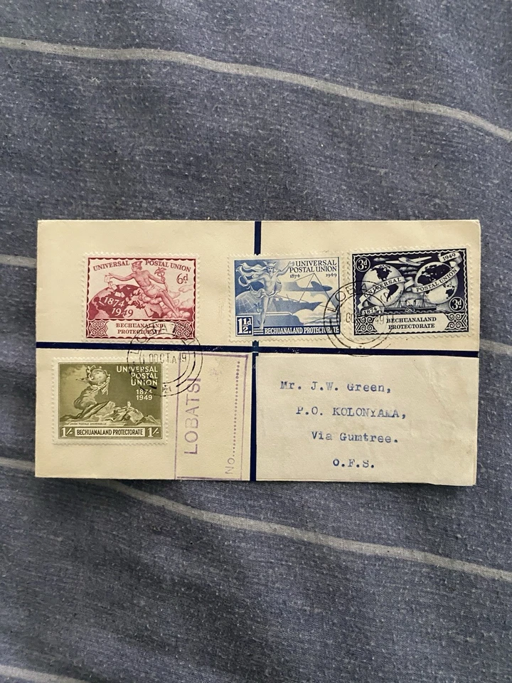 Bechuanaland Protectorate 1949 UPU First Day Cover - Image 1 of 1