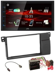 JVC USB Bluetooth MP3 DAB 2DIN Autoradio für BMW 3er E46 Quadlock großem Navi - Bild 1 von 9