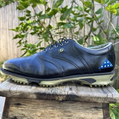 FootJoy FJ Traditions Golf Shoes Leather Black Mens Size 11 - Image 1 of 4