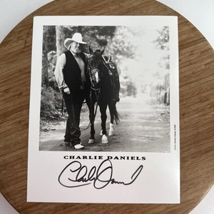 Charlie Daniels 8x10 autographed Real Signed press publicity promo photo - Picture 1 of 3