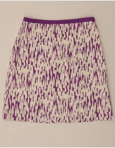 BODEN Womens Abstract Pattern A-Line Skirt UK 14 Large W32 L23 Purple EA15 - Picture 1 of 3