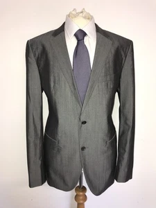 HUGO BOSS - Mens SILVER GREY WOOL & SILK SUIT - 42 Reg - W36 L33 - WORN ONCE - Picture 1 of 12