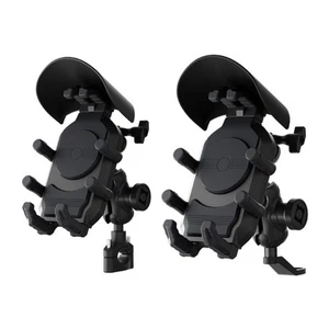 360 Motorcycle Bike Bicycles Cellphone Holder Handlebar/Rearview Mount Sunshade - Photo 1 sur 10