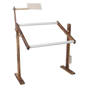 Supporto Punto Croce, Porta Ricamo Regolabile 360 Gradi, Legno di Pino Ricamato... - Foto 1 di 7