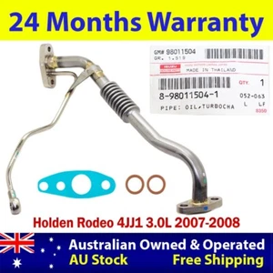 Genuine Turbo Oil Feed Pipe+Gaskets For Holden Rodeo 4JJ1 3.0L 2007-2008 - Picture 1 of 11