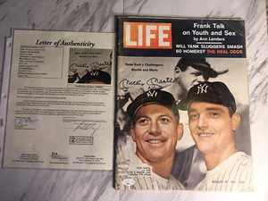 Mickey Mantle Signed 1961 Life Magazine Vintage New York Yankees Maris JSA LOA - Picture 1 of 12