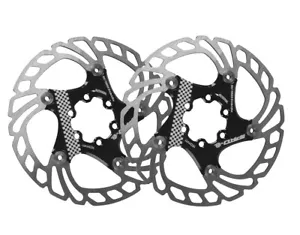 2 piezas PRO Bicicleta Rotores Flotantes Freno de Disco 6 Pernos Bicicleta de Carretera MTB 140mm Negro - Imagen 1 de 4