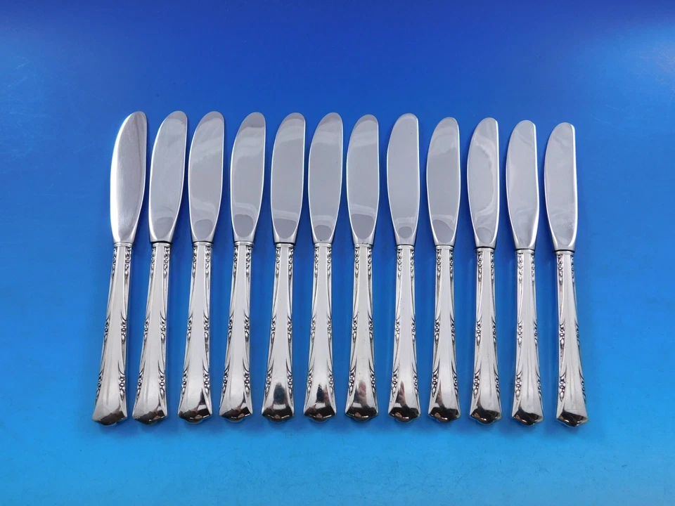 Greenbrier by Gorham Sterling Silver Butter Spreader HH Modern Set 12 pcs 6 1/4" - Image 1 of 4