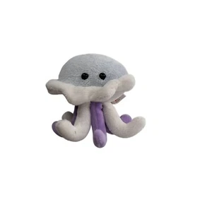 Aurora World Plush Jellyfish Stuffed Animal 7" Purple & White Cute Soft Toy Sea - Picture 1 of 7