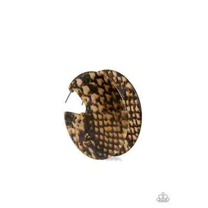 Paparazzi Snakeskin Acrylic Earrings Womens/Hit Or HISS - Multi - Picture 1 of 2