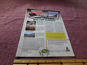 Vintage Video Game Ad 1983 Atari Centipede Bug-Off Contest - Picture 1 of 2