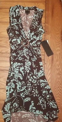 NWT Love Tease Sleeveless Brown/Blue Dress Jr Size Small - Image 1 of 4