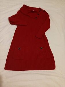 Style & Co. Red Sweater Dress Size Small With Pockets