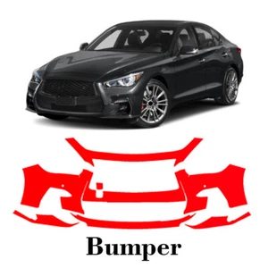Front bumper PreCut PPF Paint Protection Film For Infiniti Q50 Sport 2018-2024 - Picture 1 of 8