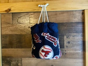 Atlanta Braves Fleece Tasche Damen Baseball Bingo Baby Windel Seil Griffe Handtasche - Bild 1 von 7