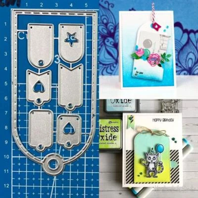 Label Dies Metal Cutting Dies Scrapbooking Cutting Dies Embossing Card - Image 1 of 4