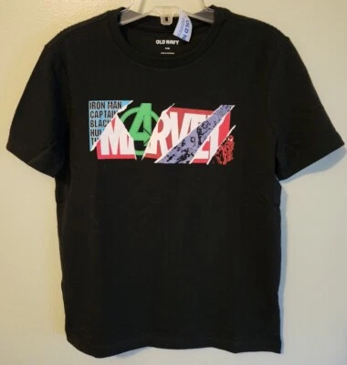 Old Navy Boys SIZE 8 Short Sleeve MARVEL COMICS Tee T-Shirt Avengers #21123 - Image 1 of 3