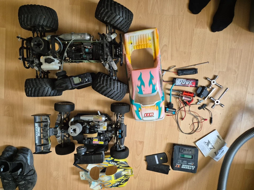 rc auto verbrenner 1 Großer Monstertruck 1 Grasshoper  der große 54cm klein  47c - Bild 1 von 4