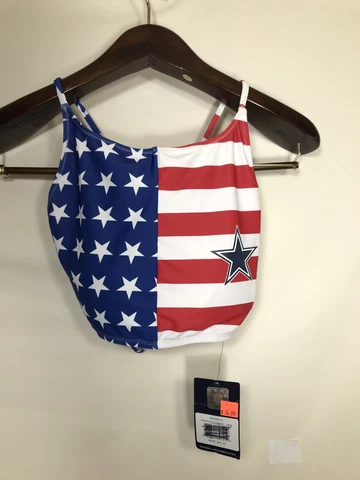 NFL Dallas Cowboysred white blue Bikini top size large Cover