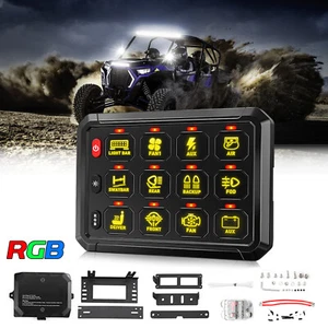 12 Gang RGB Switch Panel LED Light For Polaris Ranger RZR XP 4 1000 900 800 500 - Picture 1 of 10