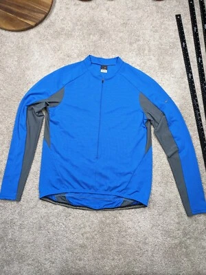 Vintage Nike Sphere Dry Running Cycling Jacket Mens XXL 2XL Blue 90s Pockets Zip - Image 1 of 4