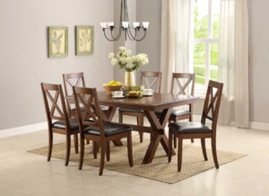 Better Homes & Gardens Maddox Crossing 7-Piece Dining Set 6 Upholstered Chairs - Picture 1 of 18