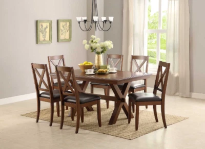 Better Homes & Gardens Maddox Crossing Juego de comedor de 7 piezas 6 sillas tapizadas Foto 1 de 4