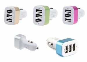 1pcs New Triple USB Ports 5V 2.1A & 5V 1A Vehicle Adapter USB Charger USA Seller - Picture 1 of 1