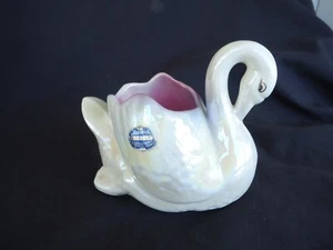 vintage lustreware swan vase royale art ceramics sullivan & griffiths figurine - Picture 1 of 5