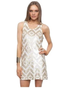 Sass & Bide Size 6 Rookie Playman Dress Gold Sequins - Picture 1 of 6