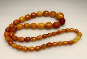 34 Gram Antique Old Natural Baltic Amber Beads Necklace. - Picture 1 of 6