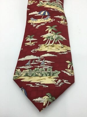 Tropicals by Tango Corbata de Seda Tema Hawaiano Luau Palmera Sillón Tropical Foto 1 de 4