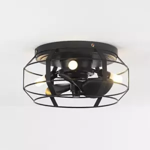 Parrot Uncle Ceiling Fan 3-Blade+Light+Remote Control+Reversible RotationBlack - Picture 1 of 9
