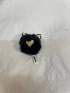 Crocs Jibbitz Charm. Black Puff Ball Cat- Large - Picture 1 of 5