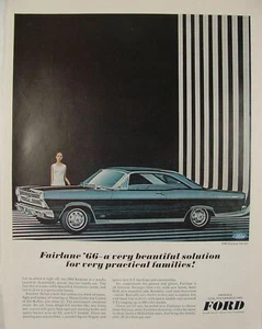 1966 FORD FAIRLANE 500 XL FOR PRACTICAL FAMILIES PRINT AD - Picture 1 of 1