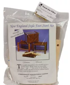 NEW England Style Flat Reed Weave Caning Foot Stool Kit Complete DIY Hobby Craft