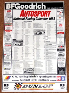 Autosport 1988 calendario nacional de carreras - Touring Cars Club se encuentra con F3000 SPWC F1 - Imagen 1 de 1