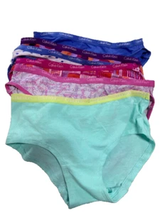Calvin Klein Girls Graphic UNDERWEAR Panty 7 pack (Assorted Print/Solid,L)NWOT - Picture 1 of 2