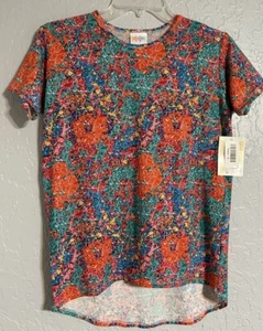NWT LuLaRoe Girls Gracie Size 12 High Low Colorful Floral Tunic Top Shirt - Picture 1 of 3