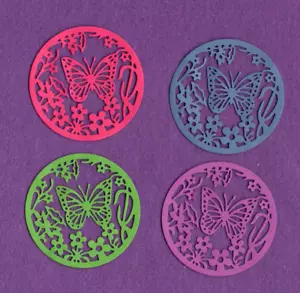 BUTTERFLY CIRCLE troquelado tarjetas álbum de recortes - Imagen 1 de 1